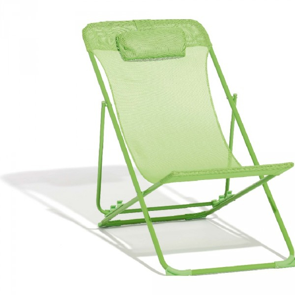 Chilienne Avec Têtière 3 Positions Verte – Transat / Hamac à Transat Gifi Gris