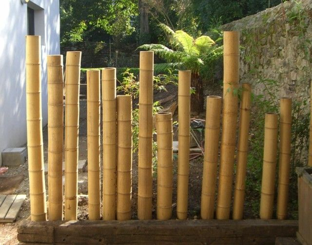 Cloison Extérieure En Bambou | Bambous Jardin, Amenagement à Cloison Jardin