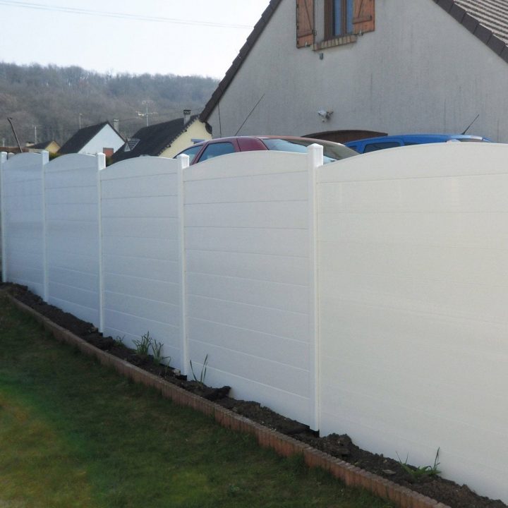 Clôture À Composer Pvc Littoral Blanc | Leroy Merlin concernant Panneau Pvc Jardin
