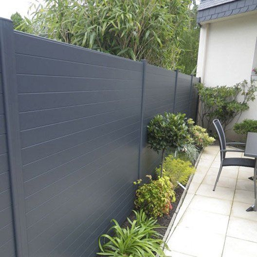 Cloture_Personnalisable_Alu_Gris | Cloture Jardin Pvc dedans Panneau Pvc Jardin