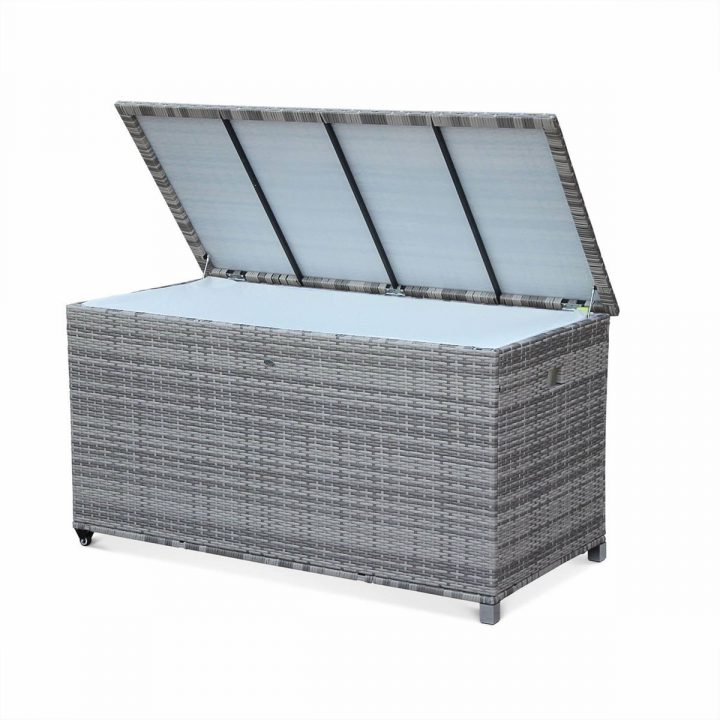 Coffre De Jardin Cassapanca En Résine Tressée 170X82Cm intérieur Malle De Jardin Coffre De Jardin Cassapanca En Résine Tressée 170X82Cm intérieur Malle De Jardin