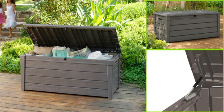Coffre En Résine 455L Deluxe Keter | Aspect Bois Coloris avec Coffre De Rangement Étanche