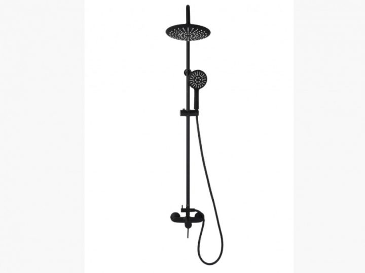 Colonne De Douche Aita En Acier Inoxydable Noir Mat – 127Cm dedans Colonne De Douche Noir Mat