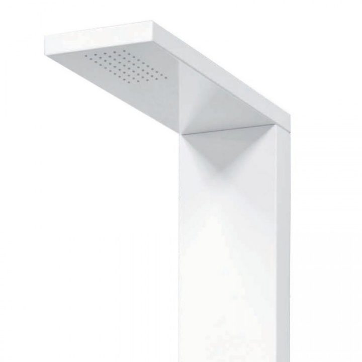 Colonne De Douche En Acier Inoxydable Kira Blanc concernant Colonne De Douche Blanche