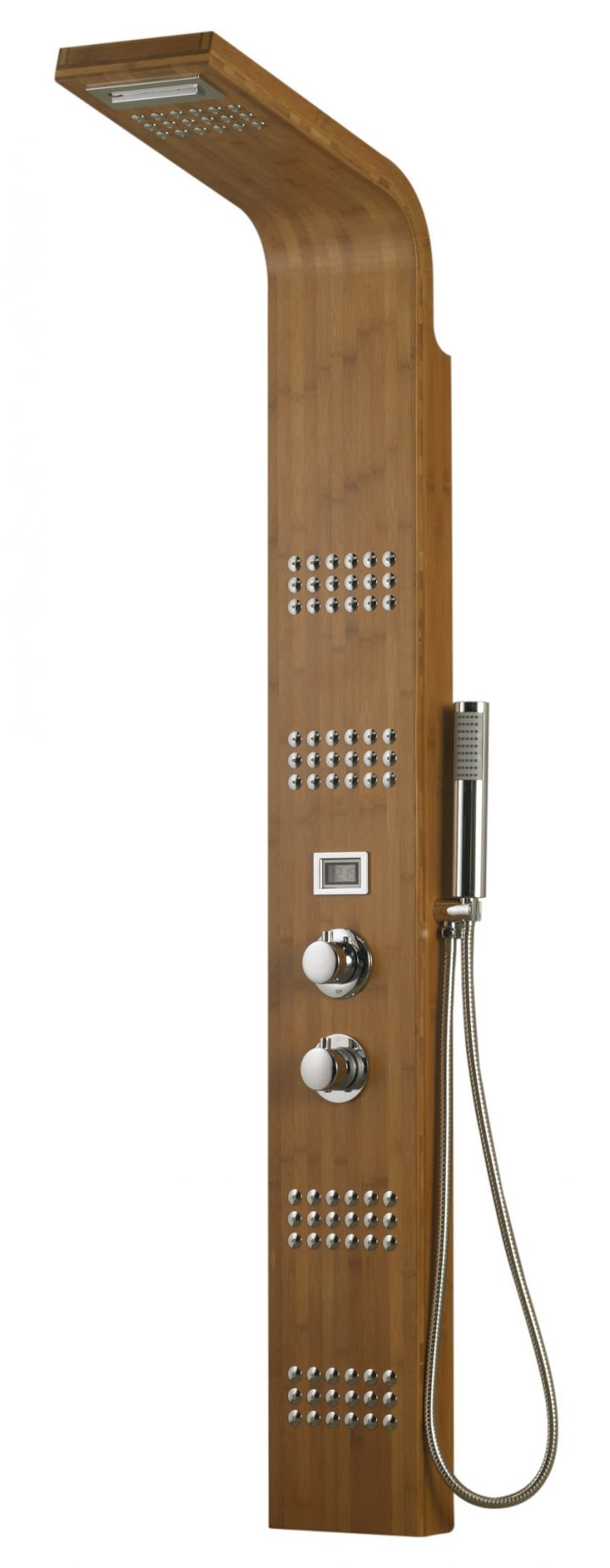 Colonne De Douche En Bois Hydrothérapie – Bamboo serapportantà Colonne De Douche Bambou