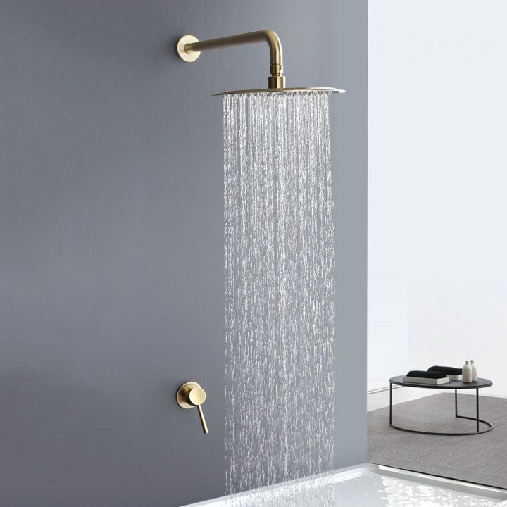 Colonne De Douche Encastrée Pour Salle De Bains, Noir/chrome destiné Douche Encastree Colonne De Douche Encastrée Pour Salle De Bains, Noir/chrome destiné Douche Encastree