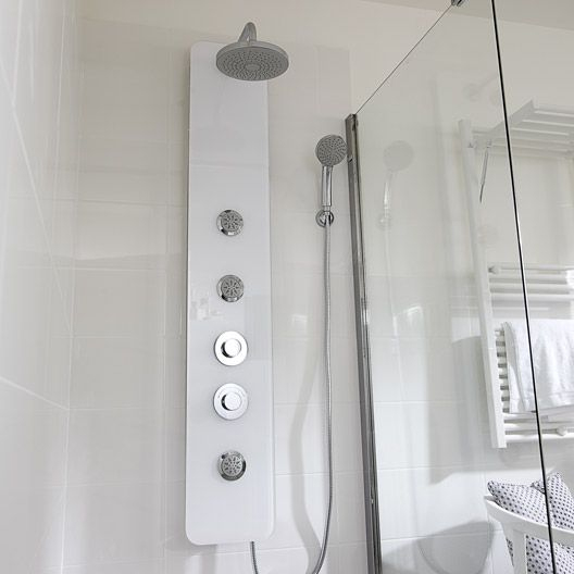 Colonne De Douche Hydromassante Sensea Modern, Blanc (219 serapportantà Colonne Douche Leroy Merlin