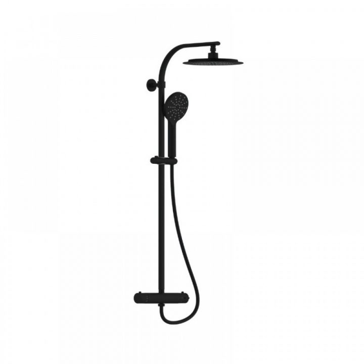 Colonne De Douche – Mitigeur Thermostatique – Noir Mat – Madura Fresh  Schütte Sur Bricozor avec Colonne Douche Noire