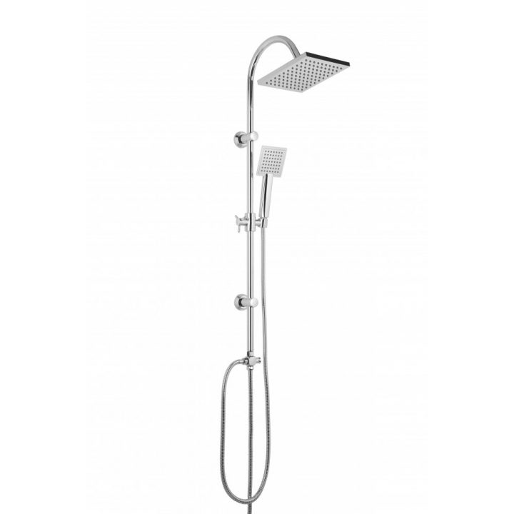 Colonne De Douche Sans Robinetterie – Douche De Tête Carrée Duo Smart  Sarodis Sur Bricozor destiné Colonne De Douche Sans Mitigeur