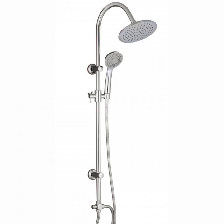 Colonne De Douche Sans Robinetterie – Douche De Tête Ronde Duo Smart  Sarodis Sur Bricozor destiné Colonne De Douche Sans Mitigeur