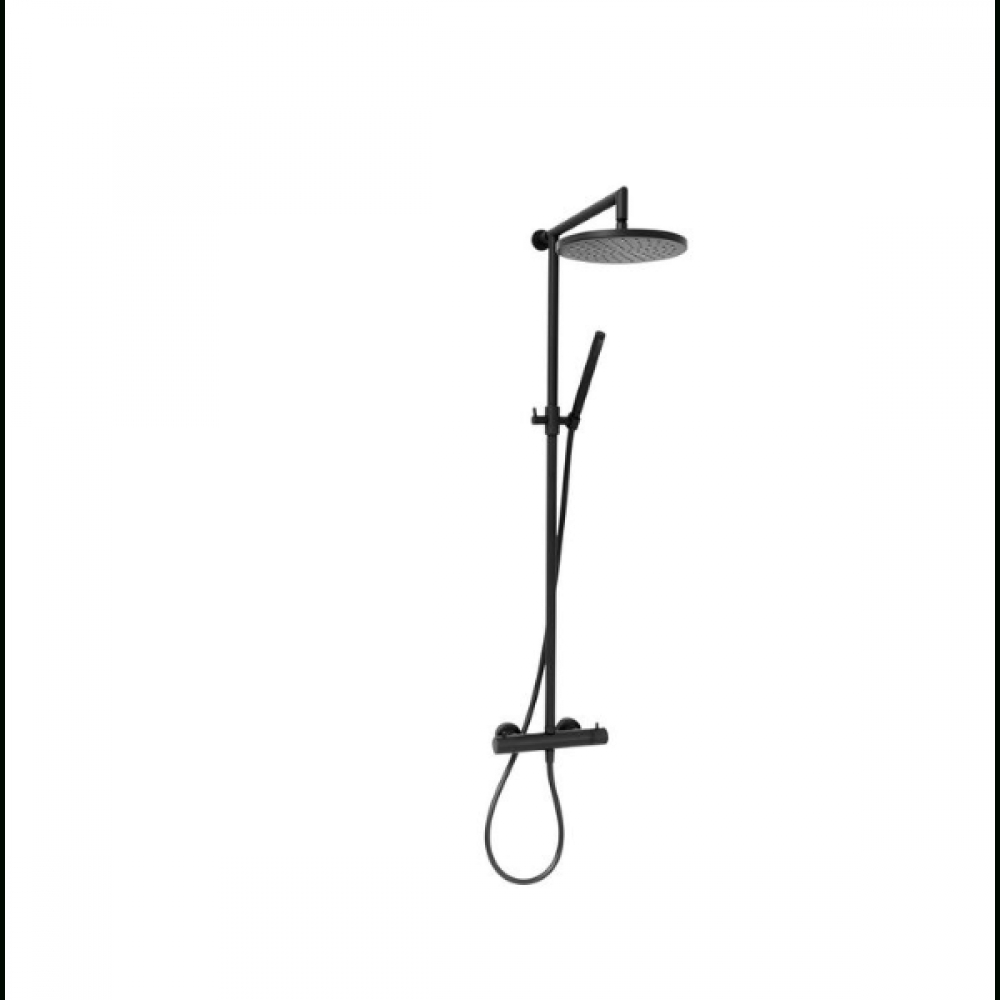 Colonne De Douche Themostatique - Douche De Tête Ronde Smart Noire Sarodis Sur Bricozor intérieur Colonne Douche Noire Colonne De Douche Themostatique - Douche De Tête Ronde Smart Noire Sarodis Sur Bricozor intérieur Colonne Douche Noire