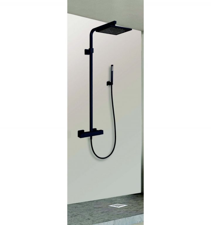 Colonne De Douche Thermostatique Dax Pvd Tank 250 De Païni À à Colonne Douche Noire