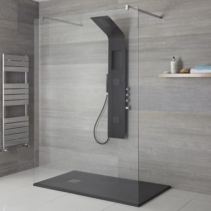 Colonne De Douche Thermostatique – Noir – Stamford pour Colonne De Douche Noire