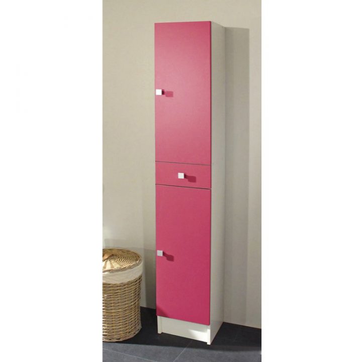 Colonne Simple De Salle De Bain 2 Portes + 1 Tiroir encequiconcerne Colonne Salle De Bain