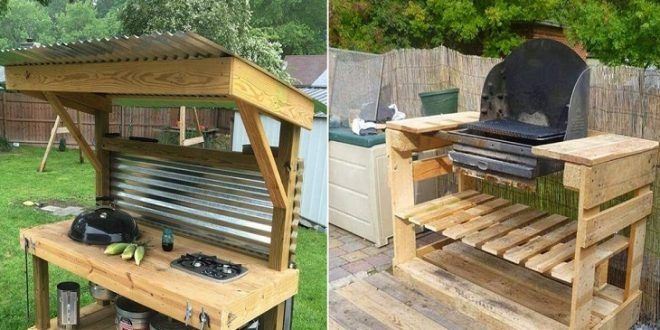 Comment Créer Un Barbecue Avec Des Palettes | Salon De avec Desserte Plancha En Palette