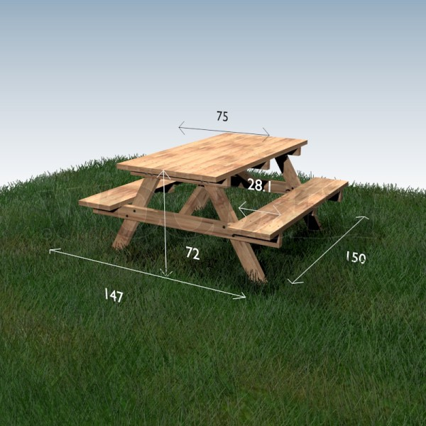 Comment Faire Une Table De Picnic En Bois – Table De Lit pour Construire Sa Table De Jardin