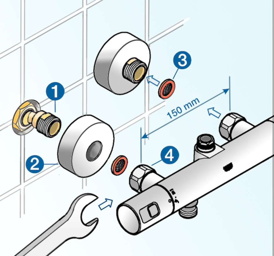 Comment Installer Une Colonne De Douche Thermostatique ? encequiconcerne Entraxe Robinet Douche