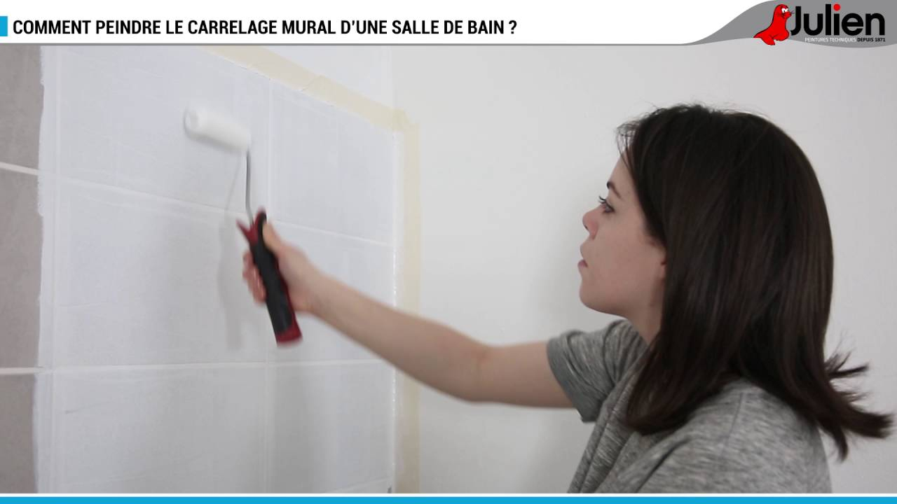 Comment Peindre Le Carrelage Mural D'une Salle De Bain ? - Peintures Julien encequiconcerne Peindre Carrelage Salle De Bain Avant Apres