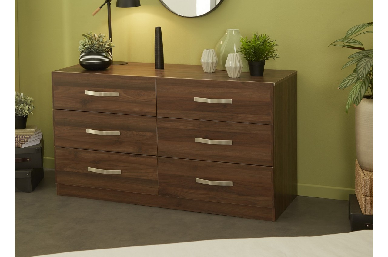 Commode Pas Cher 6 Tiroirs - Trendymobilier destiné Bois Pour Meuble Pas Cher