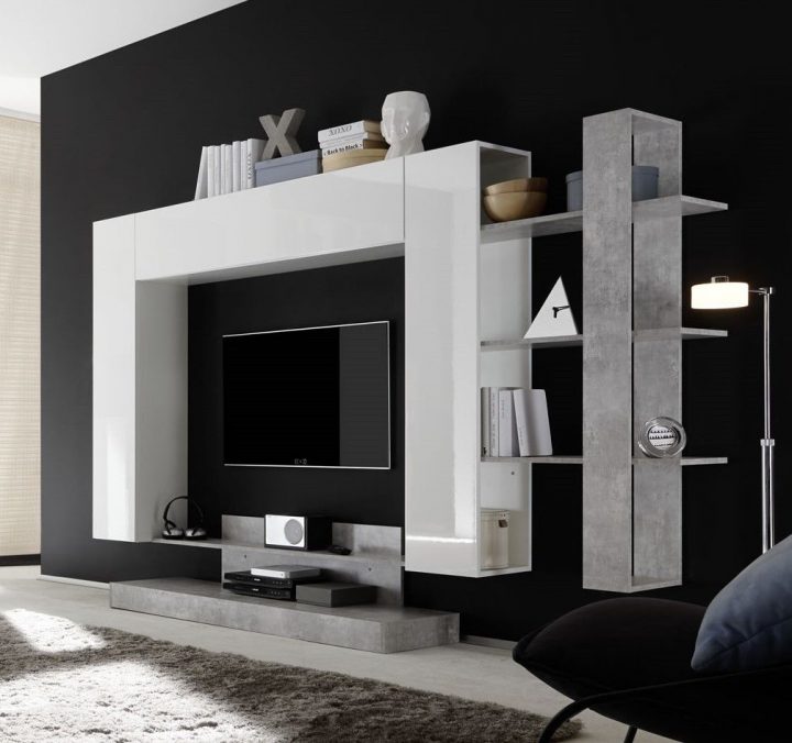 Compositions Au Sol Tv – Composition Murale Tv Design destiné Composition Murale Design Italien