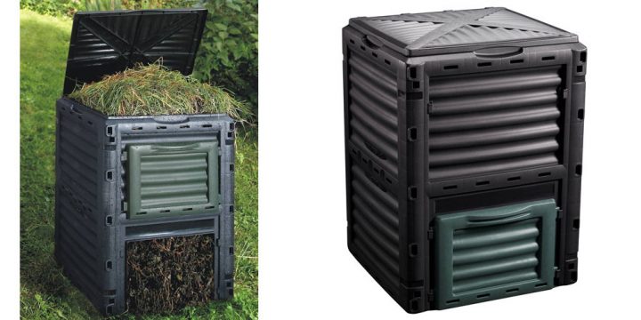 Composteur 300 Litres En Plastique Avec Trappe De à Composteur De Jardin Composteur 300 Litres En Plastique Avec Trappe De à Composteur De Jardin