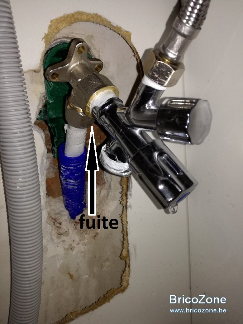 Sens Ouverture Robinet Eau Machine A Laver Connexion Arrivée D'eau Vers Le Robinet : Fuite concernant Robinet