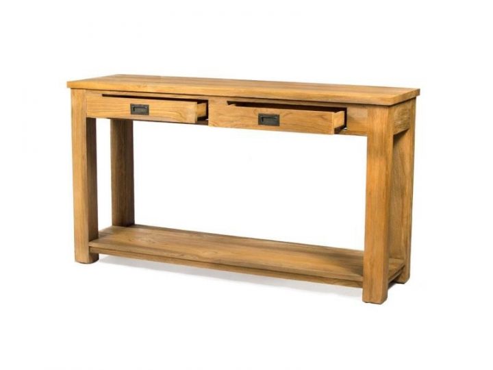 Console En Teck Massif 140 Cm Meuble Salon – Vente De dedans Meuble Console Conforama Console En Teck Massif 140 Cm Meuble Salon – Vente De dedans Meuble Console Conforama