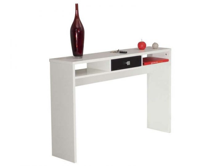 Console Purple Coloris Blanc / Noir – Vente De Console Et encequiconcerne Meuble Console Conforama