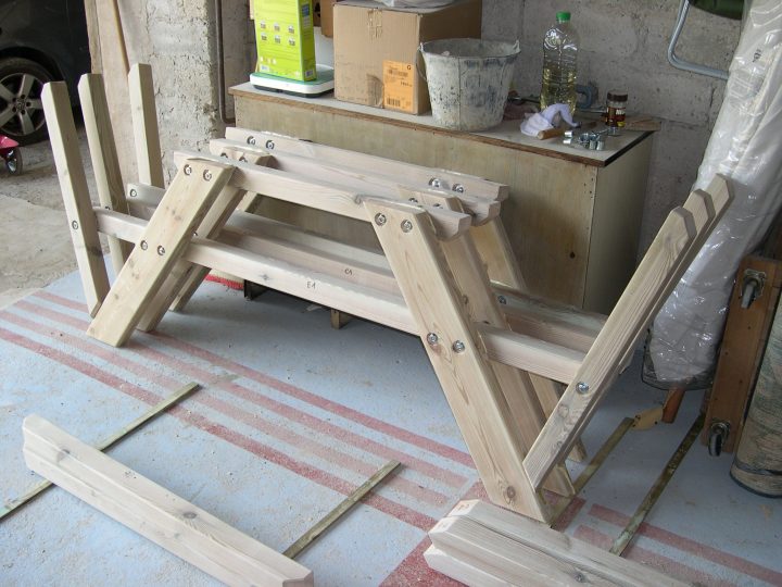 Construction D’une Table Pique-Nique | Asv850 encequiconcerne Construire Table Jardin