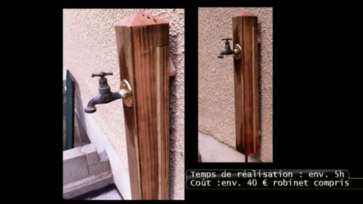 Construction Fontaine Robinet En Bois à Robinet Extérieur Fontaine