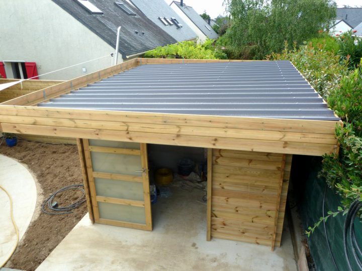 Construire Un Abri De Jardin En Bois Toit Plat Charmant destiné Construire Un Abris De Jardin