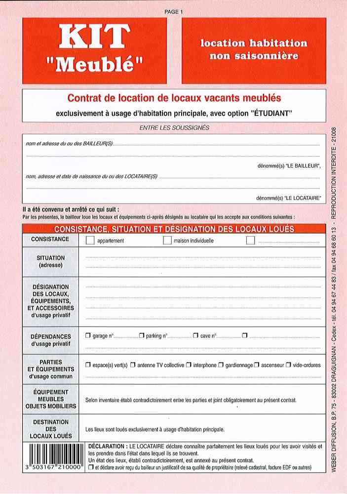 Contrat De Location Meublée : Pourquoi Choisir Ce Type De destiné Contrat De Location Meublée