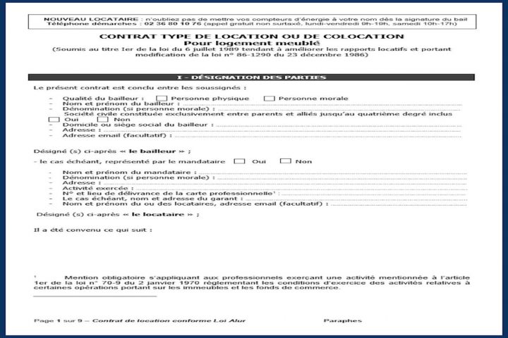 Contrat De Location : Modèle Gratuit À Télécharger (Pdf, Word) concernant Caution Pour Un Meublé