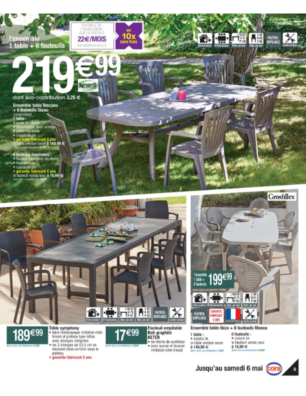 Cora – Salons De Jardin | Cataloguespromo avec Salon De Jardin Cora