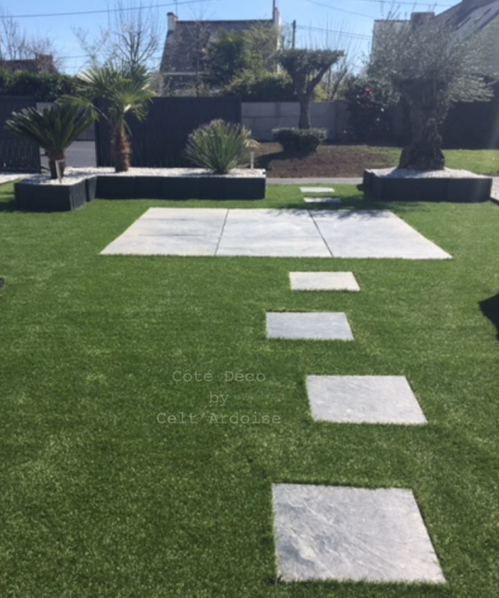 Côté Déco By Celt'Ardoise – Ardoise Et Gazon Synthétique concernant Dalle Ardoise 1Mx1M Côté Déco By Celt'Ardoise – Ardoise Et Gazon Synthétique concernant Dalle Ardoise 1Mx1M