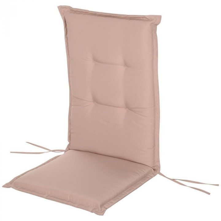 Coussin De Chaise Longue – Galette De Chaise De Jardin – Dim. 120L X 50L Cm  – Rembourrage 6 Cm – Cordons Et Ceinture D'attache – Polyester Beige serapportantà Coussin Pour Chaise De Salle A Manger