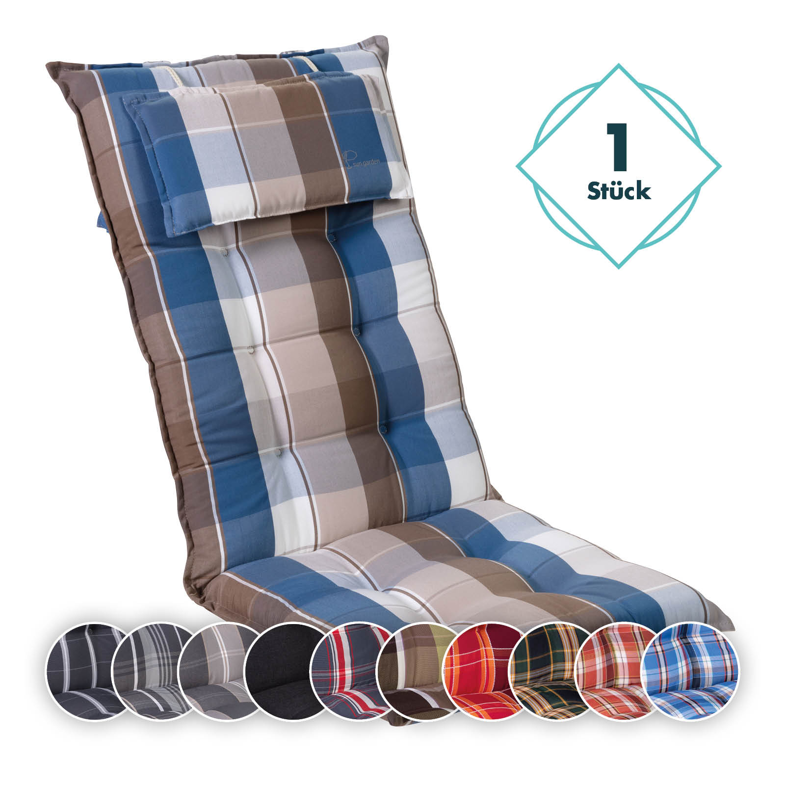 Coussins Pour Chaise À Dossier Haut En 16 Couleurs Jardin à Coussin
