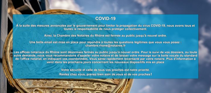 Covid 19 – Message De La Chambre Des Notaires Du Rhône – Cnr serapportantà Chambre Des Notaires 44