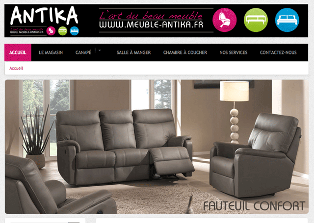 Création De Sites Internet De L'Agence Netsitting À pour Antika Armentières