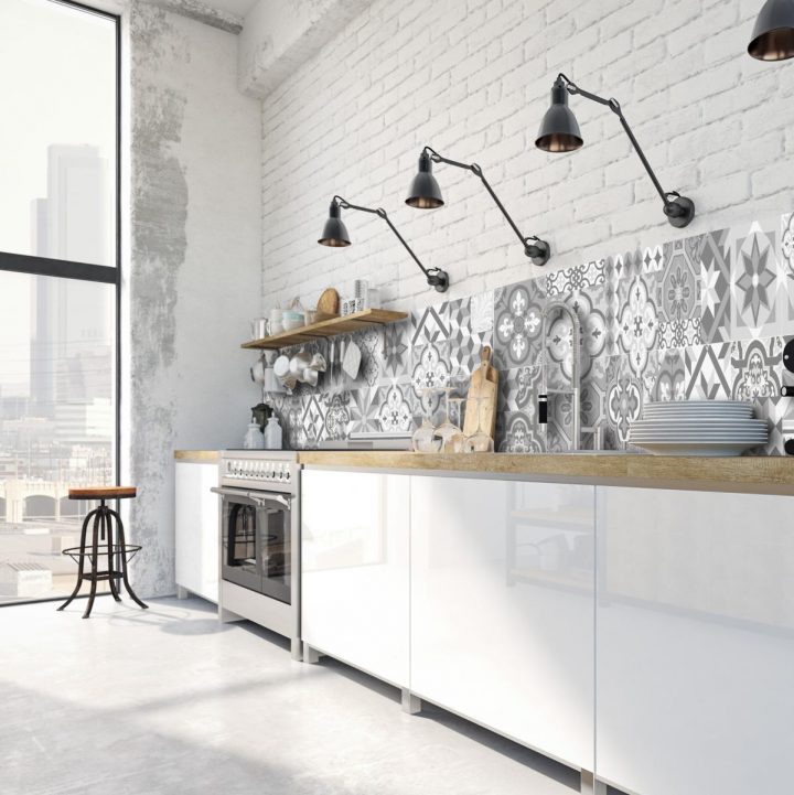 Crédence Adhésive Carreaux De Ciment – Léon encequiconcerne Credence Salle De Bain Autocollante