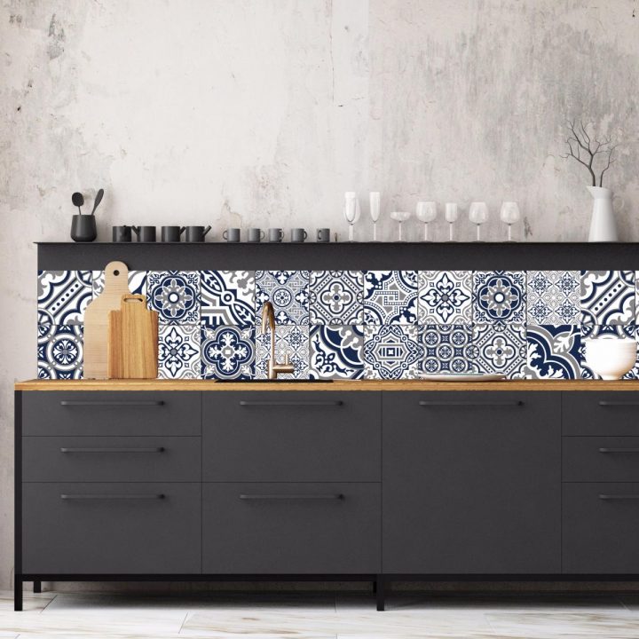 Crédence Adhésive Carreaux De Ciment – Madeleine encequiconcerne Credence Salle De Bain Autocollante