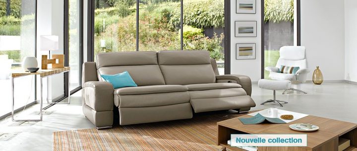 Cuir Center. Dolce. Canapé Relaxation Électrique 3 Places encequiconcerne Canape Alba Cuir Center