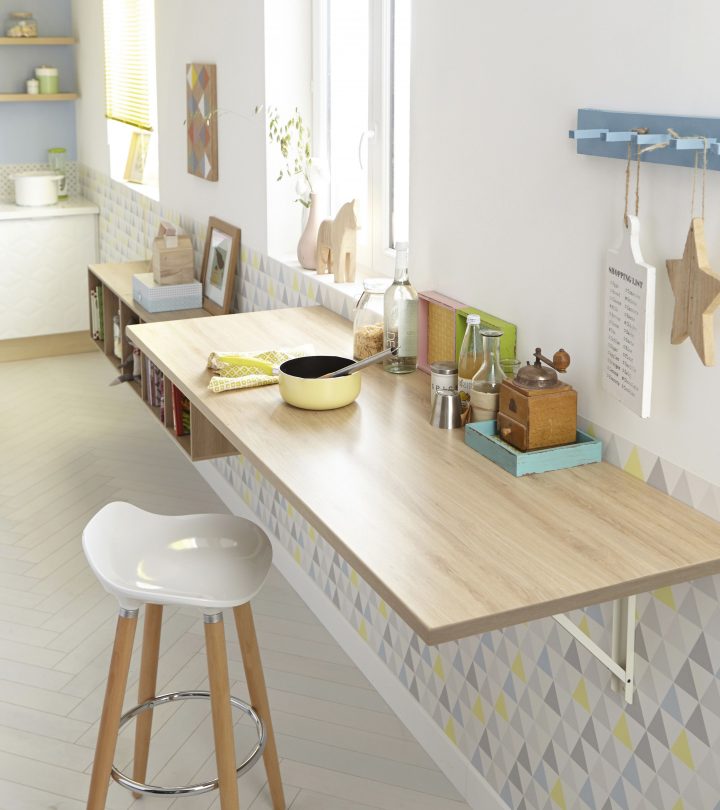 Cuisine Lumineuse Et Pratique Avec Son Plan De Travail intérieur Table Ushuaia Leroy Merlin