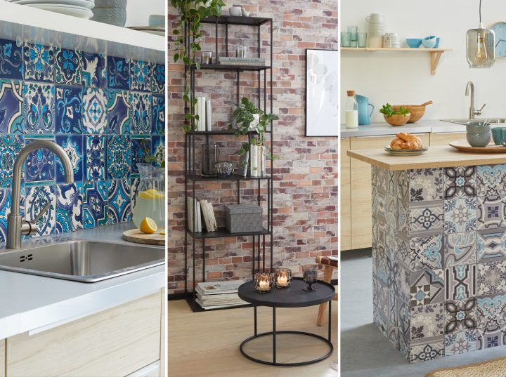 D-C-Home | Magnifique Style De Carreaux De Céramique concernant Revetement Mural Vinyle Salle De Bain