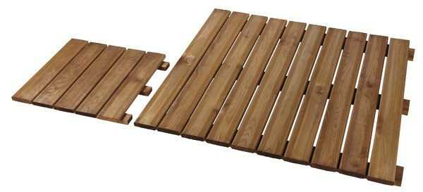 Dalle En Pin Teintée Marron 100X100 Cm – Brico Dépôt intérieur Dalle Bois 100X100