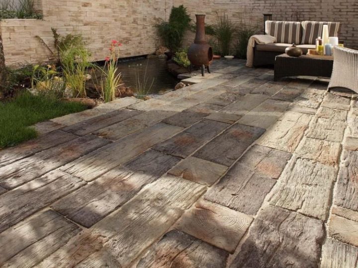 Dalles Terrasse En Pierre Naturelle Imitation Bois Massif intérieur Pierre Reconstituée Imitation Bois