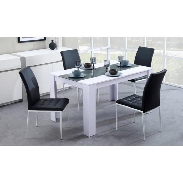 Damia Table De Séjour 140 Cm Blanc/gris encequiconcerne Table Salle A Manger 140 Cm
