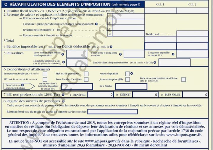 Déclaration Revenus Location Meublée Declaration 2035 E intérieur Déclaration Meublé