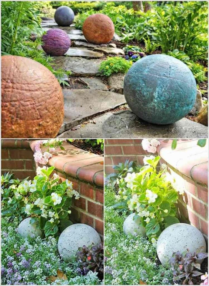 Déco De Jardin Diy En Béton – 33 Belles Idées | Jardin En destiné Boule Décorative Jardin