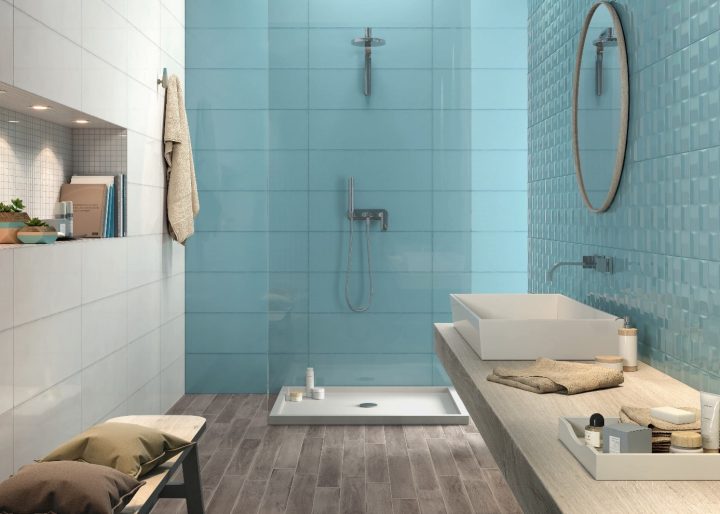 Décoration Bleue : Carrelage Bleu & Idée Déco – Decoceram concernant Idée Faience Salle De Bain